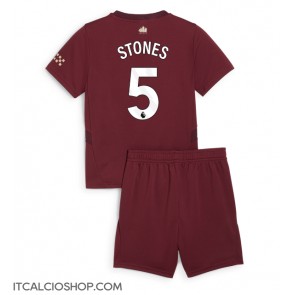 Manchester City John Stones #5 Terza Maglia Bambino 2024-25 Manica Corta (+ Pantaloni corti)